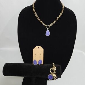 Plunder Chain Necklace, Bracelet And Earrings #933